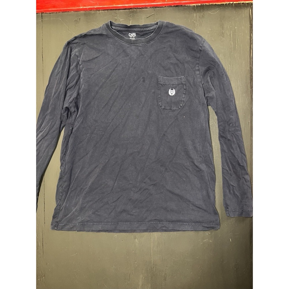 Champs Sports Mens Large Long Sleeve T-Shirt Navy Charcoal Grey Sz XXL